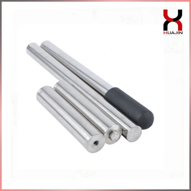 12000 Gauss Customized Size NdFeB Rod Magnet at Best Price in China with Screw Holes