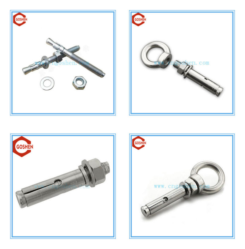 Blue and White Zinc Plated M10 Wedge Anchor Bolt