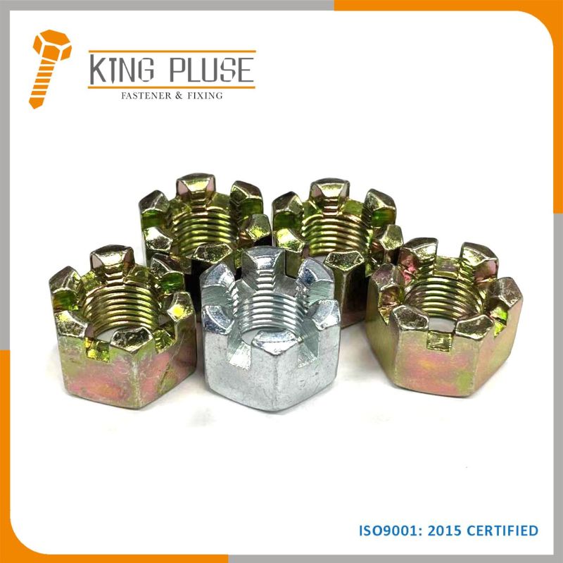 High Strength Steel Zinc Plating Hexagon Slotted and Castle Nuts