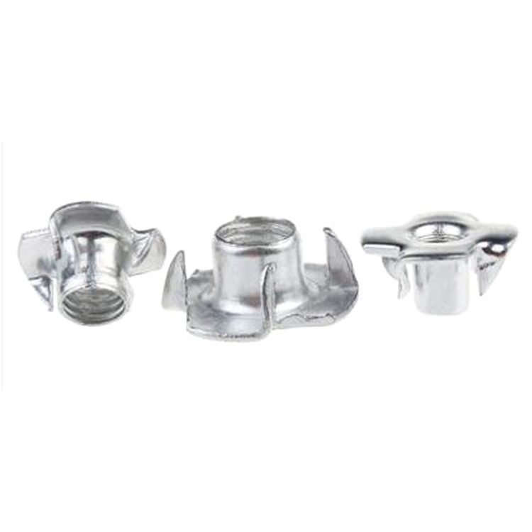 T Nuts, 4 Prong T Nuts, Carbon Steel T Nut