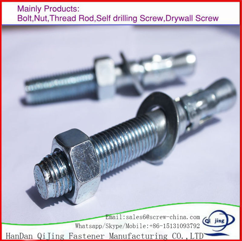 Metric Screw Type Expansion Anchor Bolts, Hex Nut Sleeve Anchor