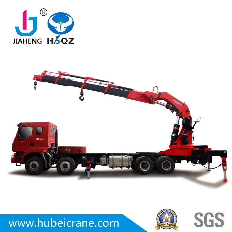 Crane factory 50 tons lifting 8 Section boom truck mounted cranes hydraulic jib truck cranes