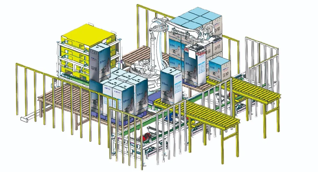 Automatic Palletizing Palletising Stacking Robot Machine with Manipulator Arm for Seasoning and Condiments