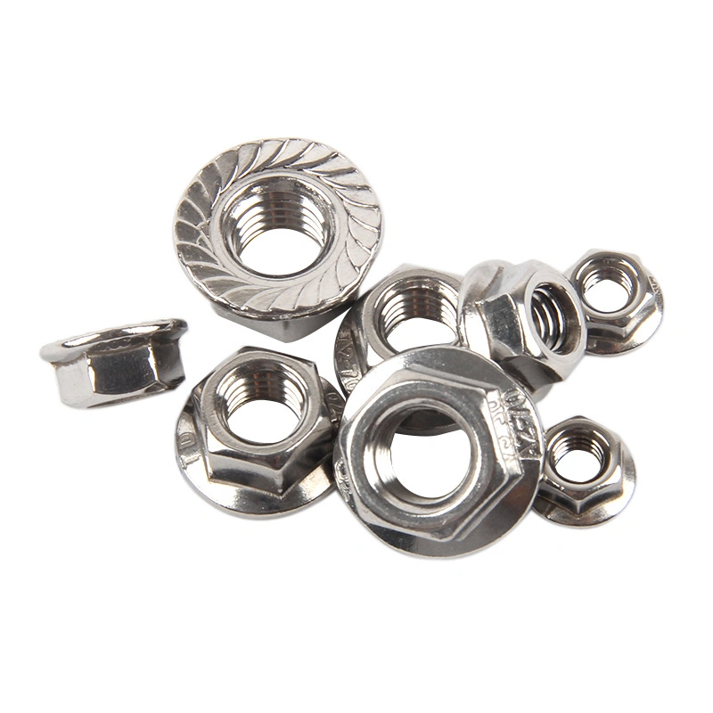 Stainless Steel Flange Nut DIN6923 Hexagon Nuts with Flange