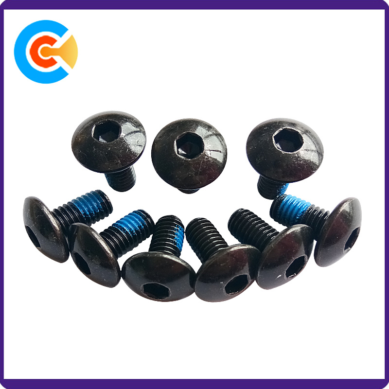 Black Carbon Steel Hex Socket Pan Head Screw Anti-Loose Screws