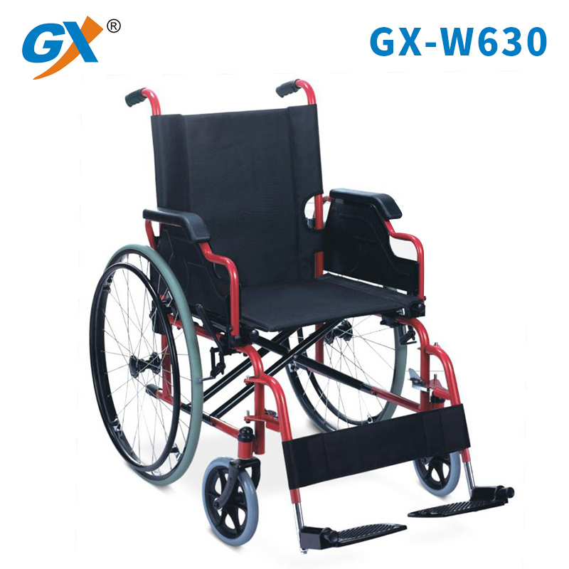 Manual Wheelchair with Flip up Armrest and Swing Away Footrest