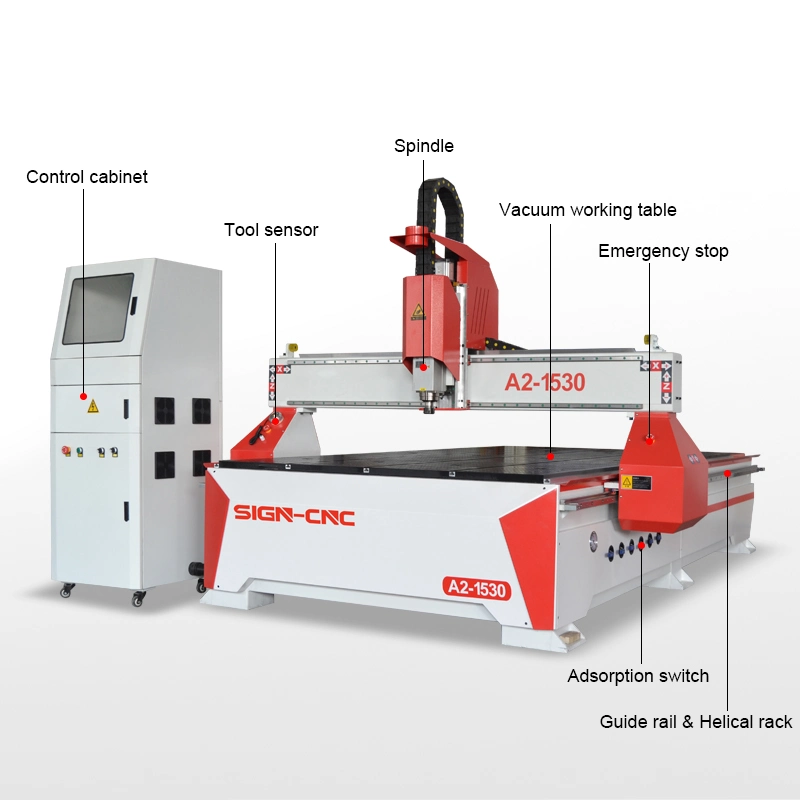 Large Working Area Single Head Head Vacuum Table Woodworking CNC Router Machine 1500*3000mm for Sale