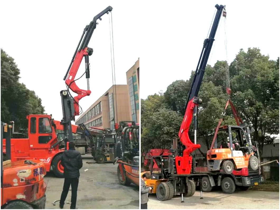 Customizing Forklift Mounted Crane Hydraulic Hoist 4 -10ton Folding Boom (Forklift Fly Jib Crane)