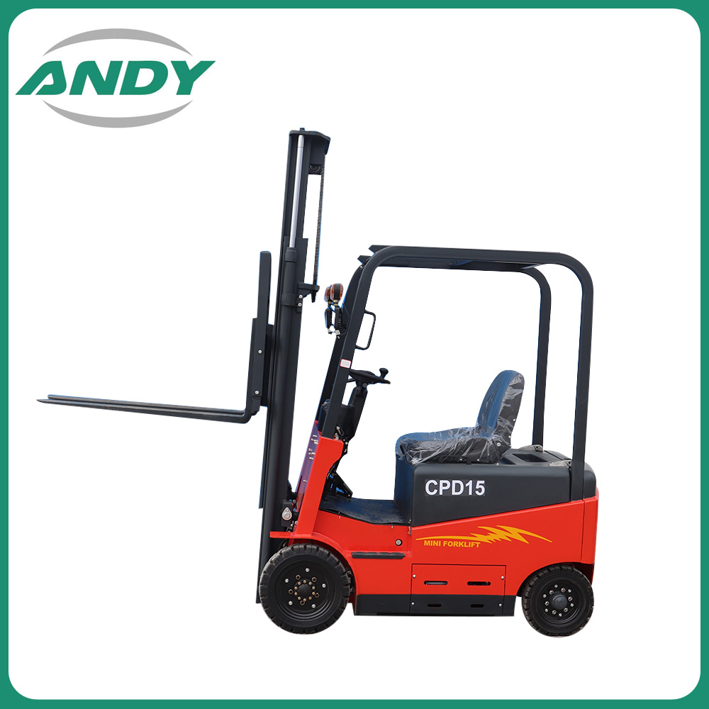 1.5ton 1500kg Lifting Height 2500mm Material Handling Equipment Four Wheel Battery Electric Forklift Equipment