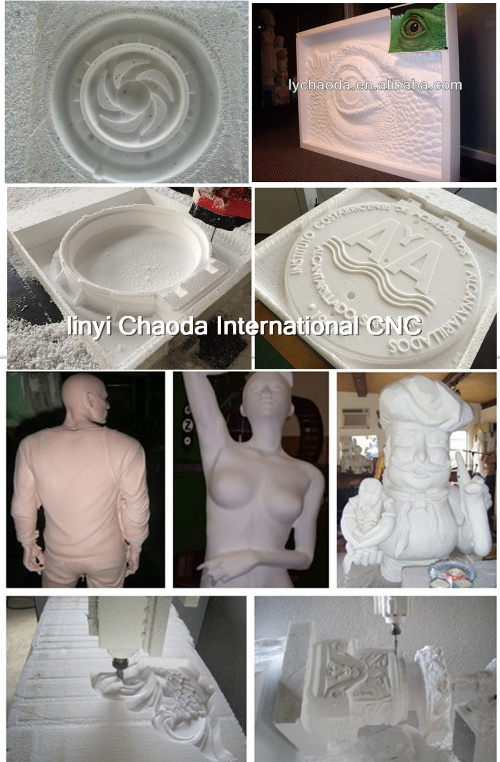 Single Head 3D Statue Foam Wood CNC Carving Machine for Sale
