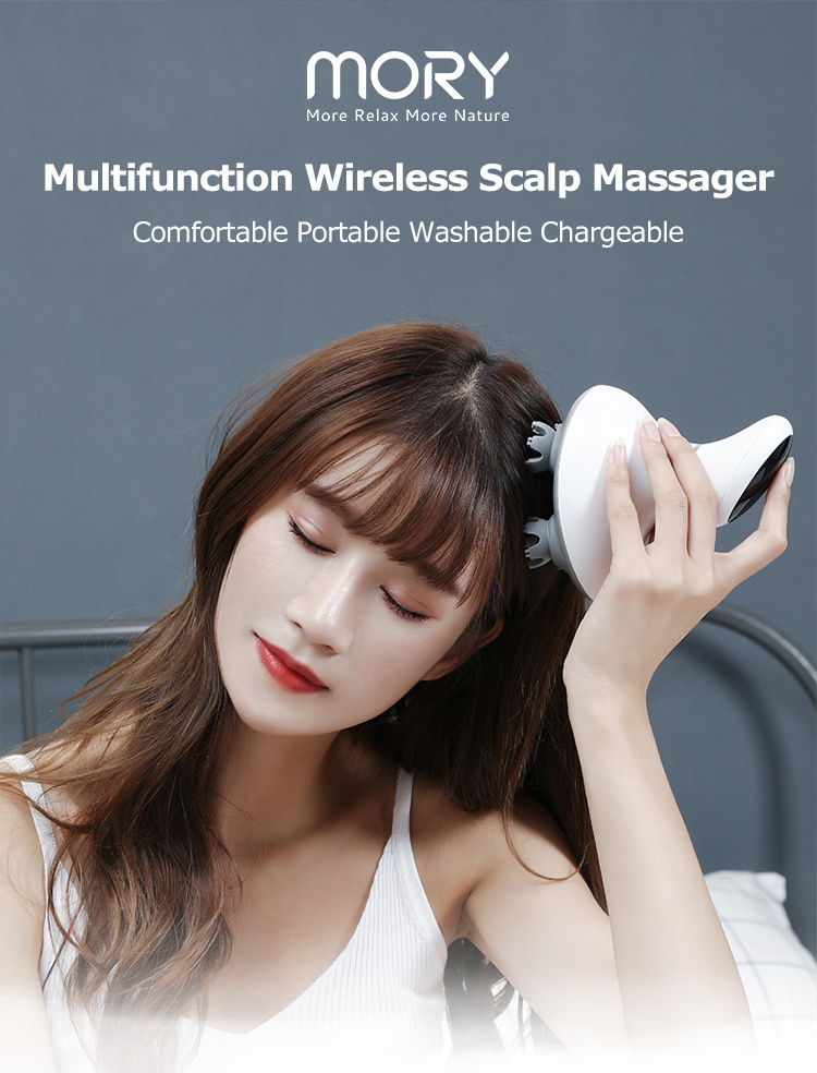 Mory Massager Products Electric Rotating Vibrating Silicon Head Scalp Massager