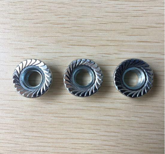 Zinc Coating Carbon Steel Fastener Flange Nut Hex Head Nut