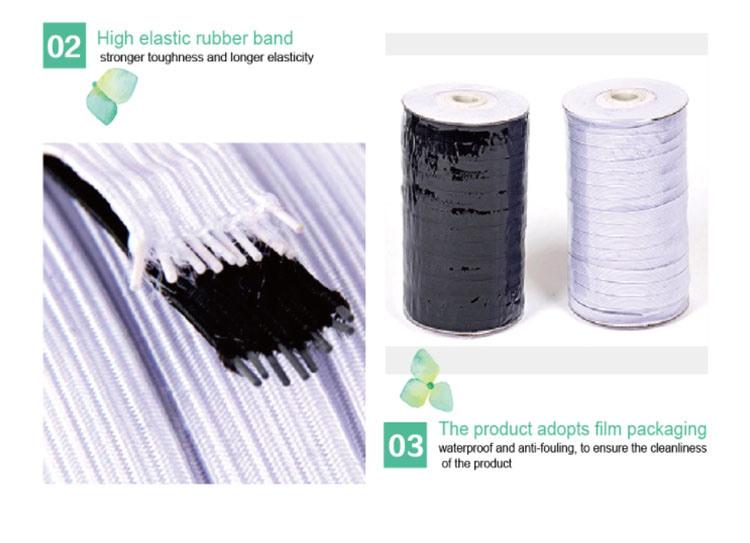 Custom Narrow Polyester Stretch Flat Elastic Band for Garment Accessories