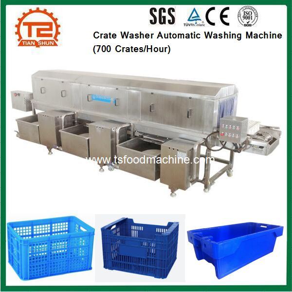 Low Cost Crate Washer Automatic Washing Machine (700 Crates/Hour)