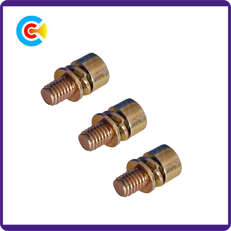 International Multicolored M6 Hexagonal Combination Screws Galvanized Fan Screws