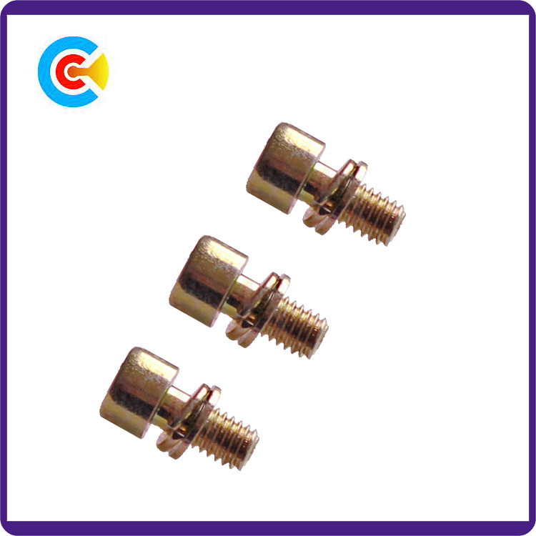 International Multicolored M6 Hexagonal Combination Screws Galvanized Fan Combination Screws