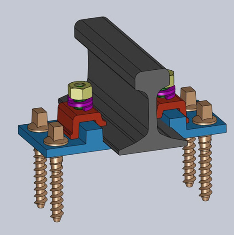 Railway Fastener Black Hex Bolt and Nut