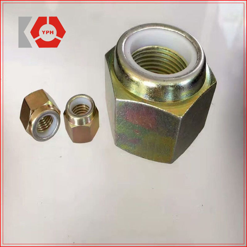 DIN 982 Nylon Self Lock Nuts Yellow Carbon Steel Precise and High Quality