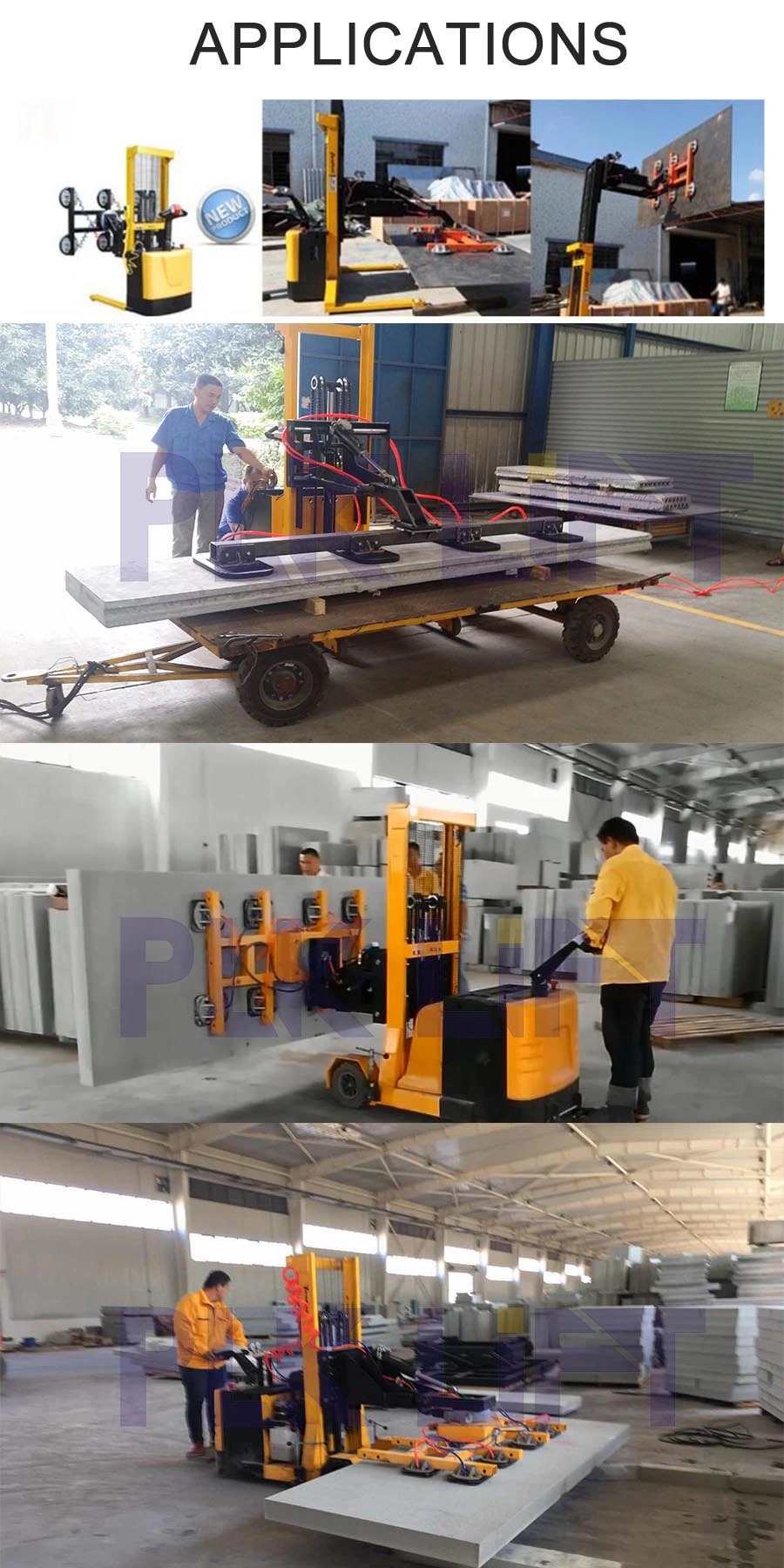 300kg 500kg Mobile Vacuum Glass Lifter for Truck Windshield Installing