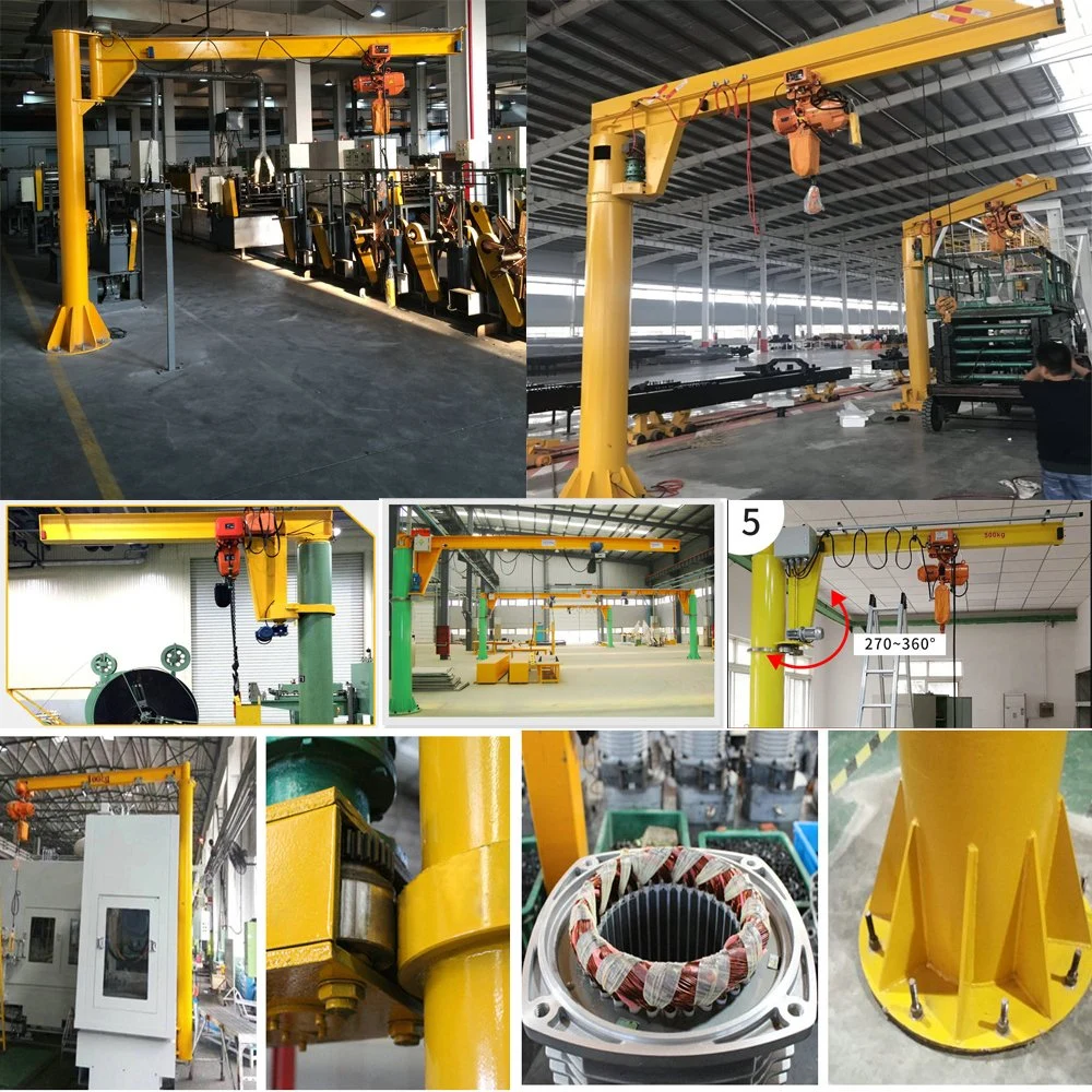 Electric Hoist Traveling Jib Crane Pillar Mounted Slewing Crane Cantilever Swing Arm Jib Crane