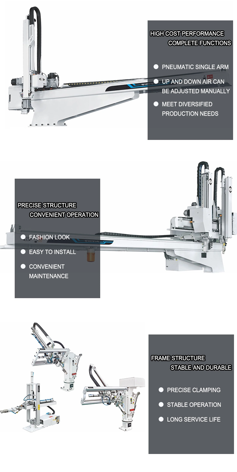 Mechanical Arm for Injection Molding Machine Servo Motor Manipulator Arm