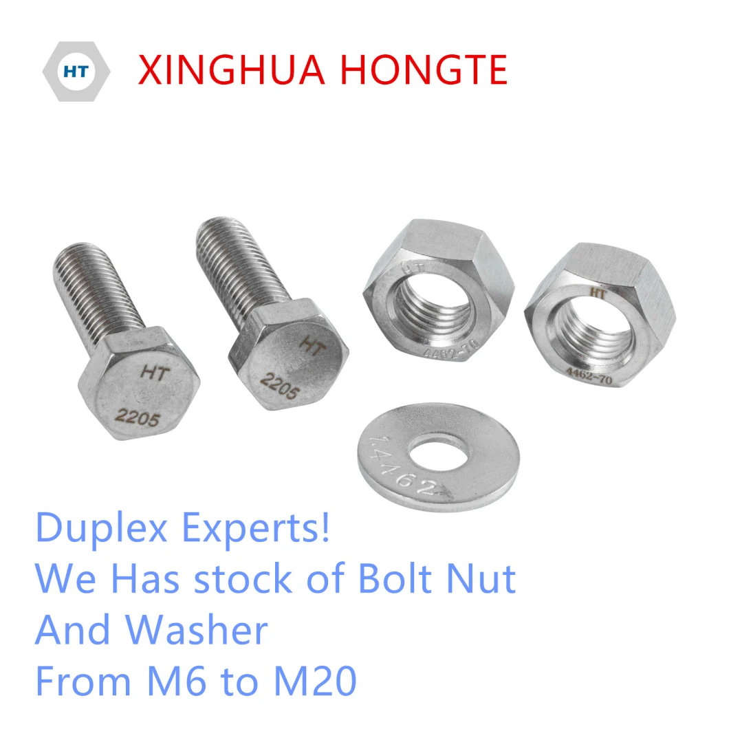 Duplex Hex Bolt 1.4462 Hex Nut Uns S31803 Bolt Duplex 2205 Stud Bolt