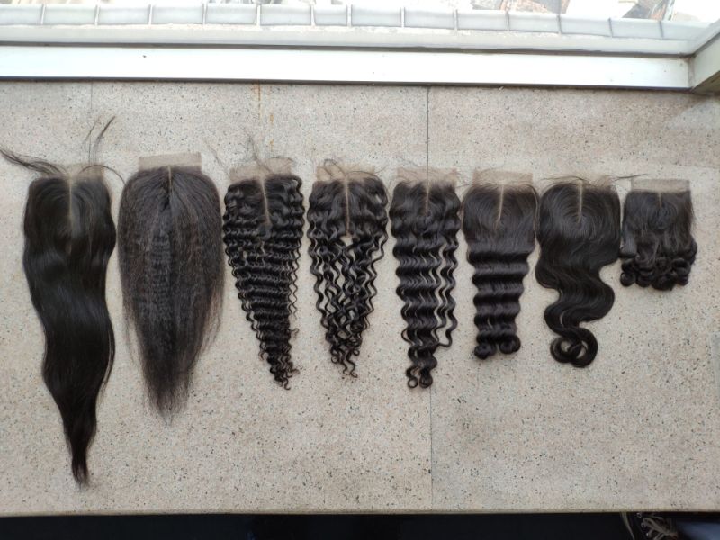 Angelbella Wholesales Lace Closures 1b# Natural 4X4 Remy Hair Closures