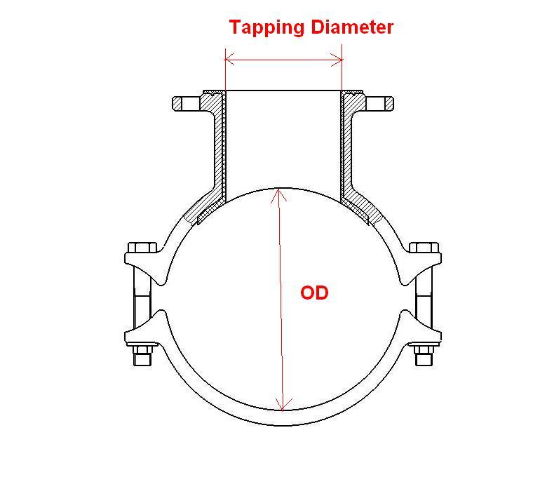 Tapping Saddle for Hot Tapping