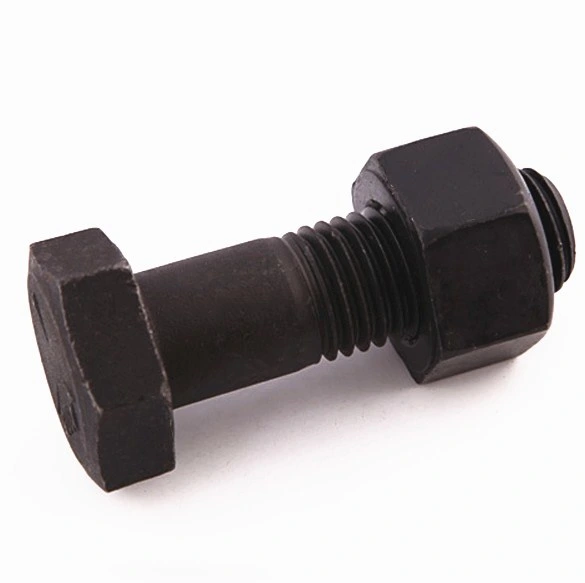 Black Color Carbon Steel Hex Nut Hexagon Nut Carbon Steel Bolt Hex Bolt 4.8