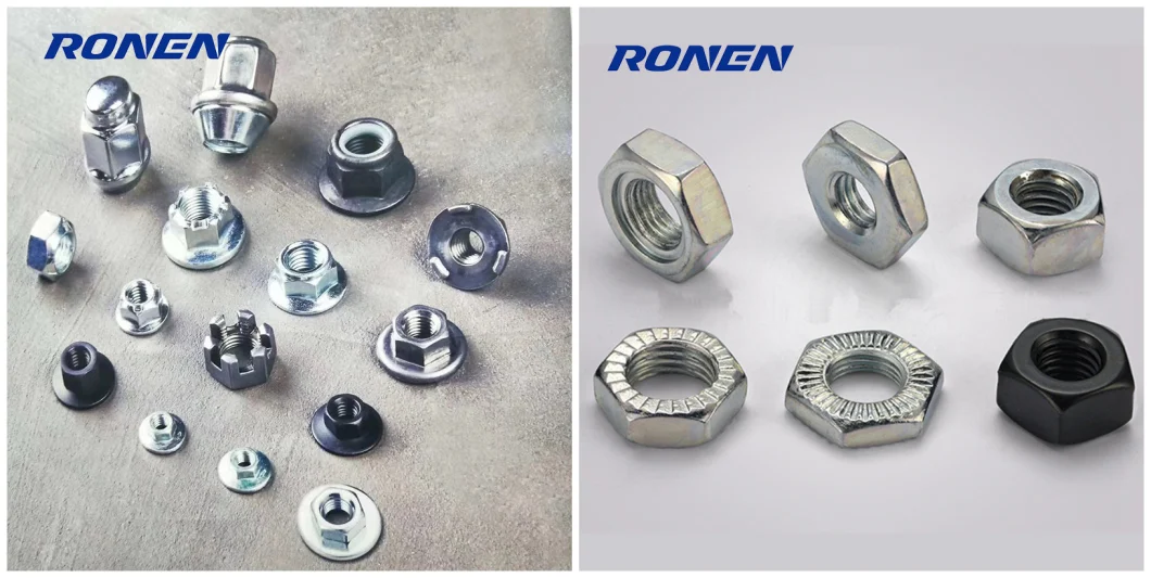 Hardware Carbon Steel Stainless Steel Fastener Zinc Hex Flange Nut Cap Nut Wheel Nut T Nut Rivet Nut Insert Nut Lock Nut Wing Nut Cashew Nut