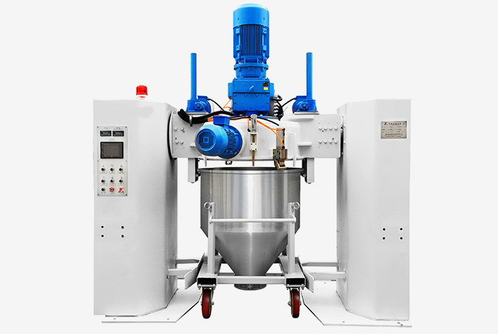 Hydraulic Lifting High Viscosity Material Discharging Extrusion Mixing Machine