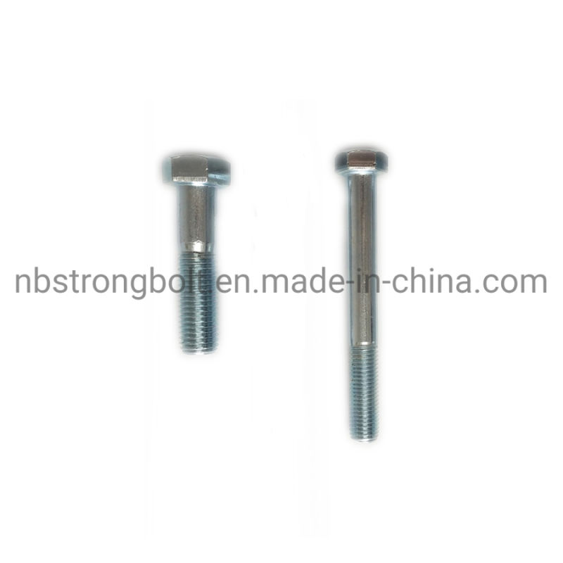 DIN931 Hex Bolt, Hex Cap Screw Gr. 10.9 with Withe Zinc Plated