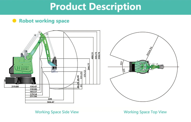 Industry Automatic 4 Axis Industrial Robot Armpicking Lifting and Placing Hulk Robot