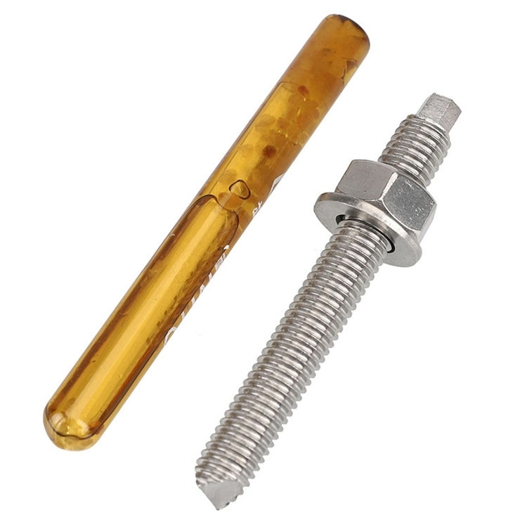 Fastener/Anchor/Chemical Anchor Stud/Metric Thread/External Hex Head/Carbon Steel/Yellow