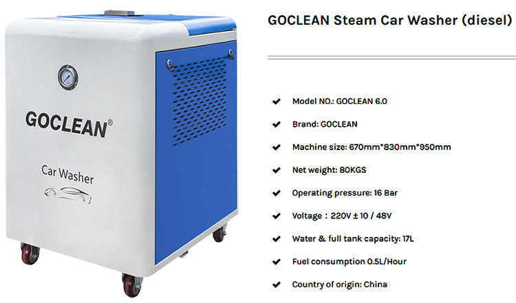 Goclean Pressure Washer Diesel Model Steam Washer Car Wash