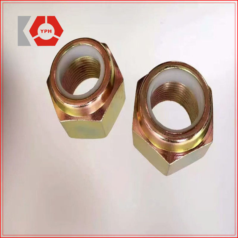 DIN 982 Nylon Self Lock Nuts Yellow Carbon Steel Precise and High Quality