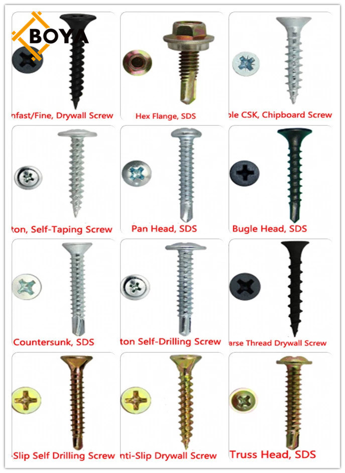 C1022 Yellow Zinc Plated Chipboard Screw/Screws for Wood