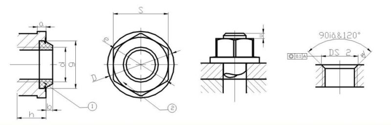 Sealing Nut/Hexagonal Nut Self-Sealing Hydraulic Sealing Nuts