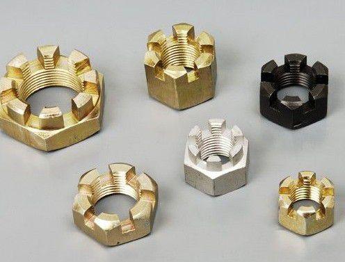 DIN935 Hexagon Slotted and Castle Nuts, M10 M12 M16, Carbon Steel