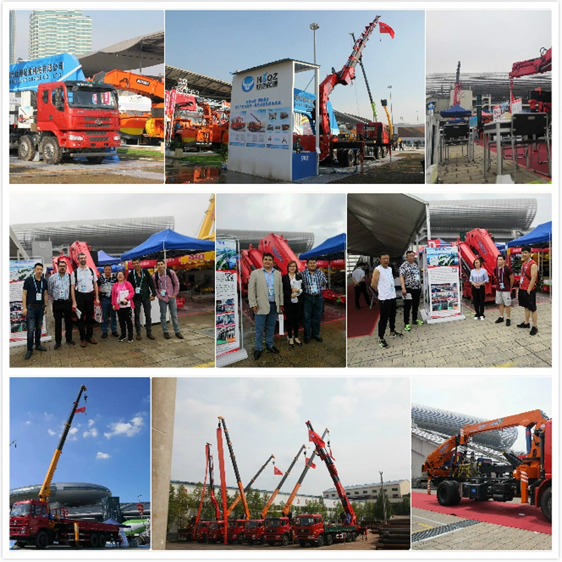 Crane factory 50 tons lifting 8 Section boom truck mounted cranes hydraulic jib truck cranes