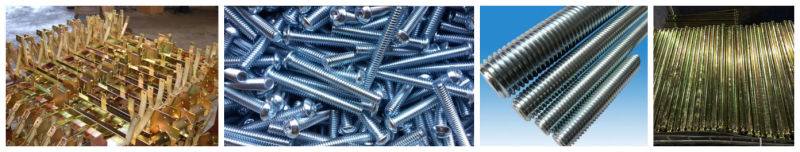 Yellow Zinc Plating on Carriage Bolts/Bright Zinc Plating on Hex/ Copper Plating Equipments