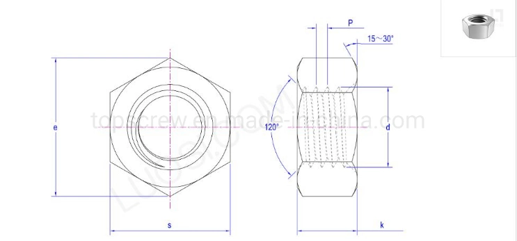 Stainless Steel Hexagon Nut with Bsw Threads, Hexagon Machine Nut, Locknuts, Wing Nuts