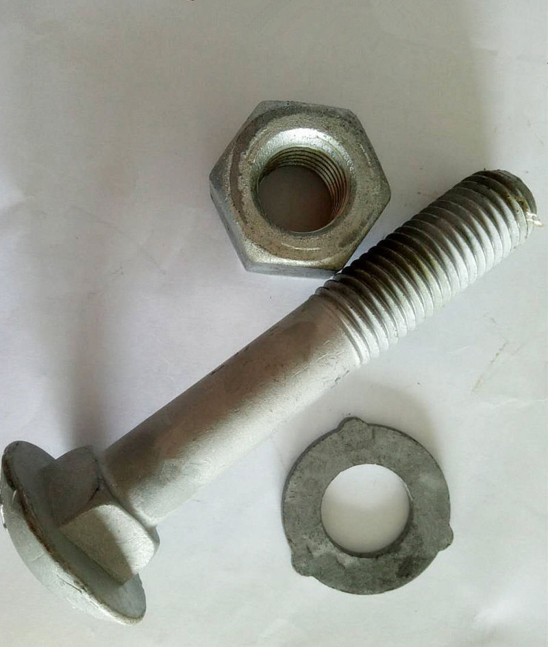as 1390 Zinc Carriage Bolt & As1252 Nut and Washer