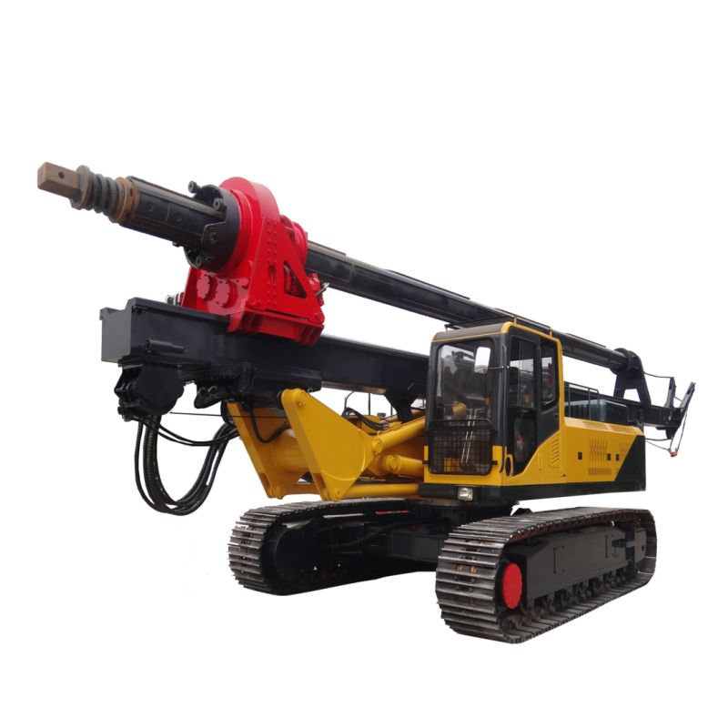 50m Crawler Rotary Drilling Machinery Rotary Drilling Rigs with Excavator and Pressure Diamond Bits