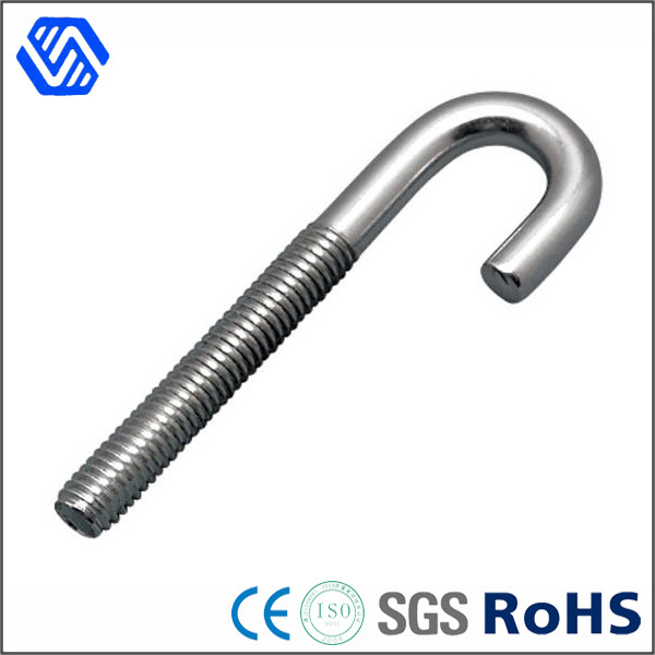 Carbon Steel Zinc Plated Hook Bolt High Strength Anchor Hilti J Bolt