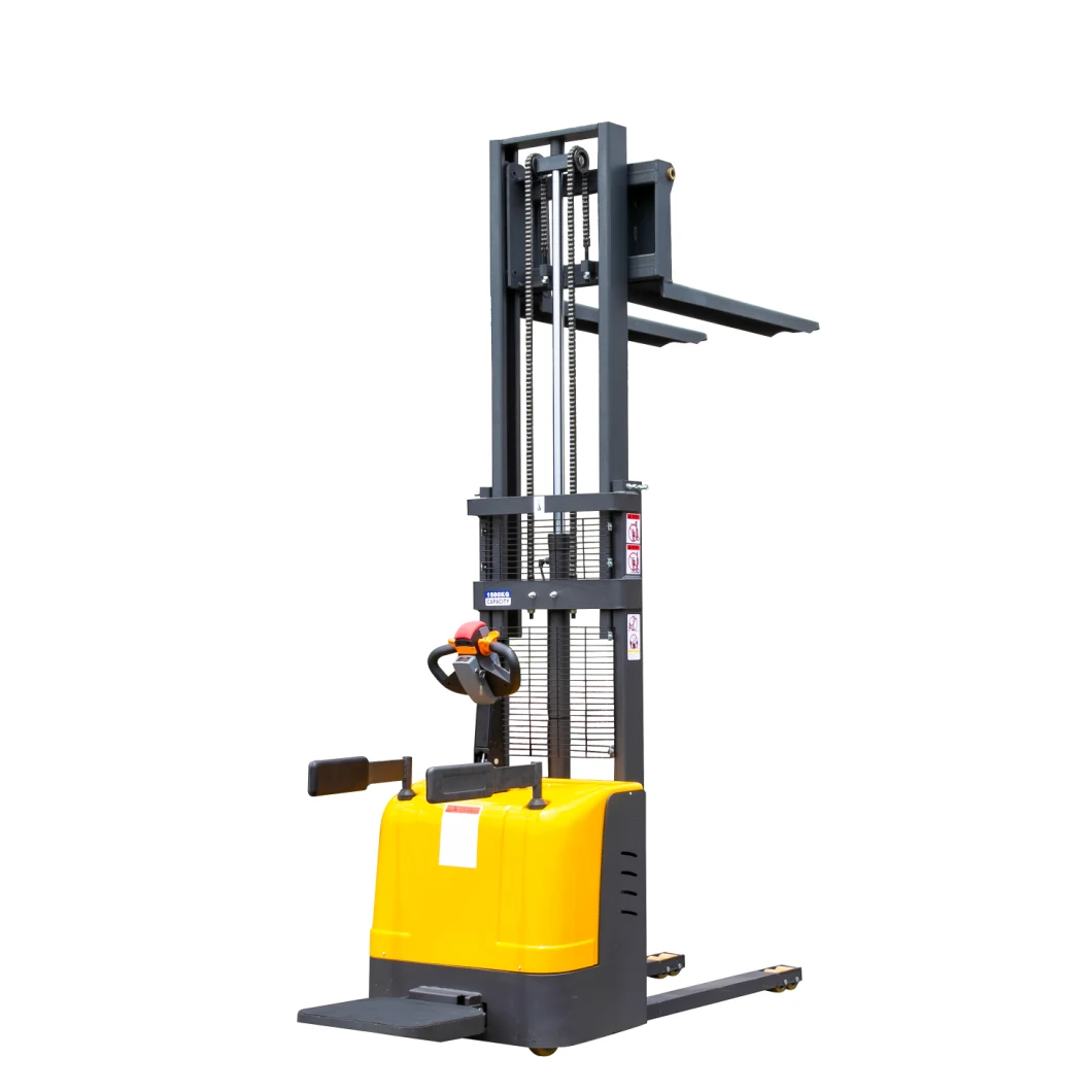1.5t 1500kg Lifting 5meter 5000mm Electric Standing Pallet Trolley