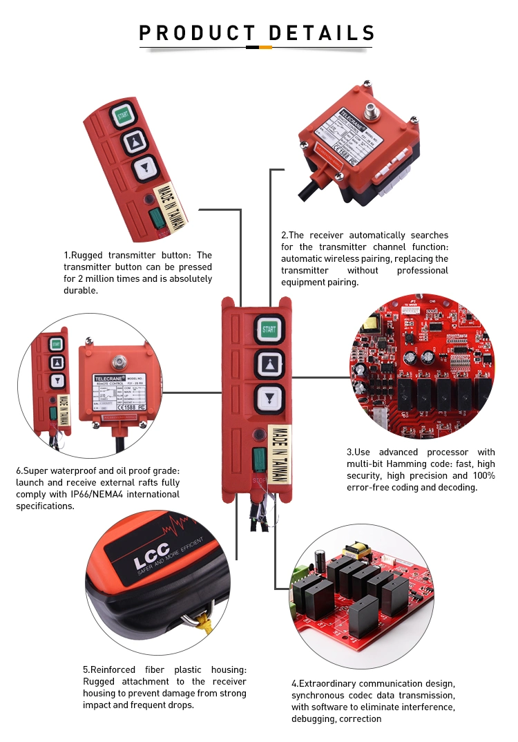 F21-2D Double Speed Crane Radio Forklift Electric Hoist Remote Control