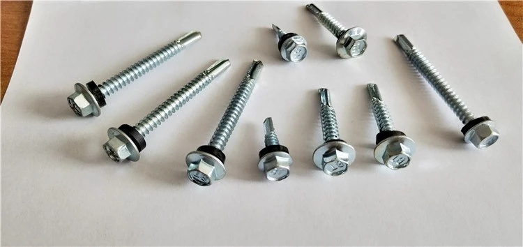Galvanized Hex Washer Head Self Tapping Screws with EPDM Washer