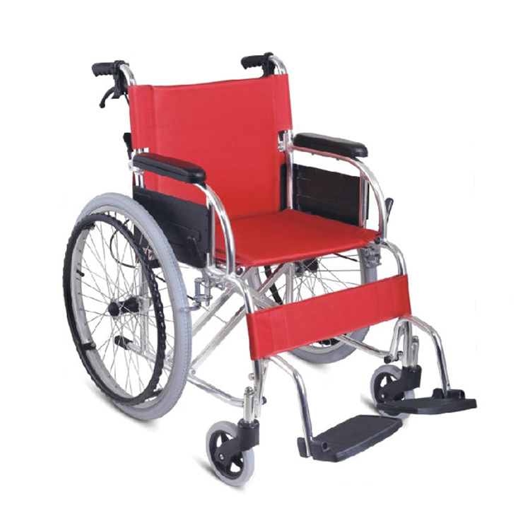 Manual Wheelchair with Flip up Armrest and Fixed Footrest