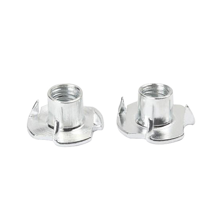 T Nuts, Round Plate T Nuts, 4 Prong T Nuts